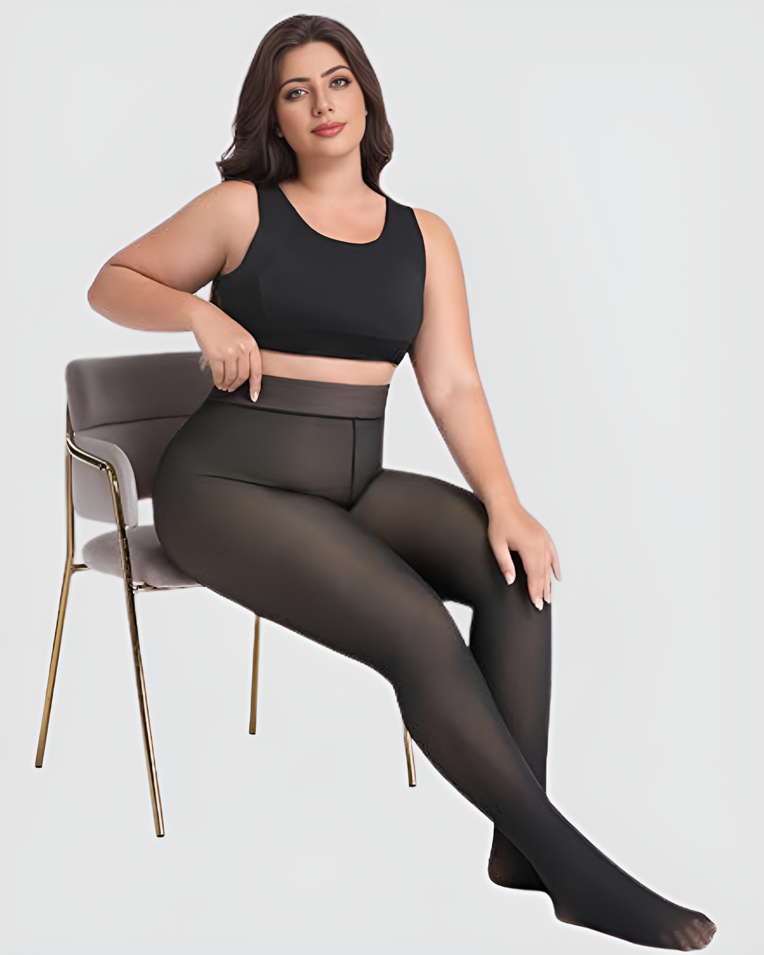 Collants en polaire translucide phosphorescente - Grandes tailles