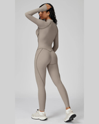 SculptZip™ Long Sleeve Yoga Bodysuit