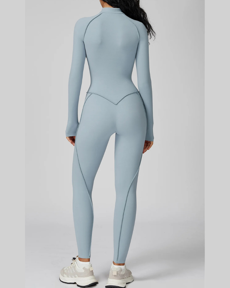 SculptZip™ Long Sleeve Yoga Bodysuit