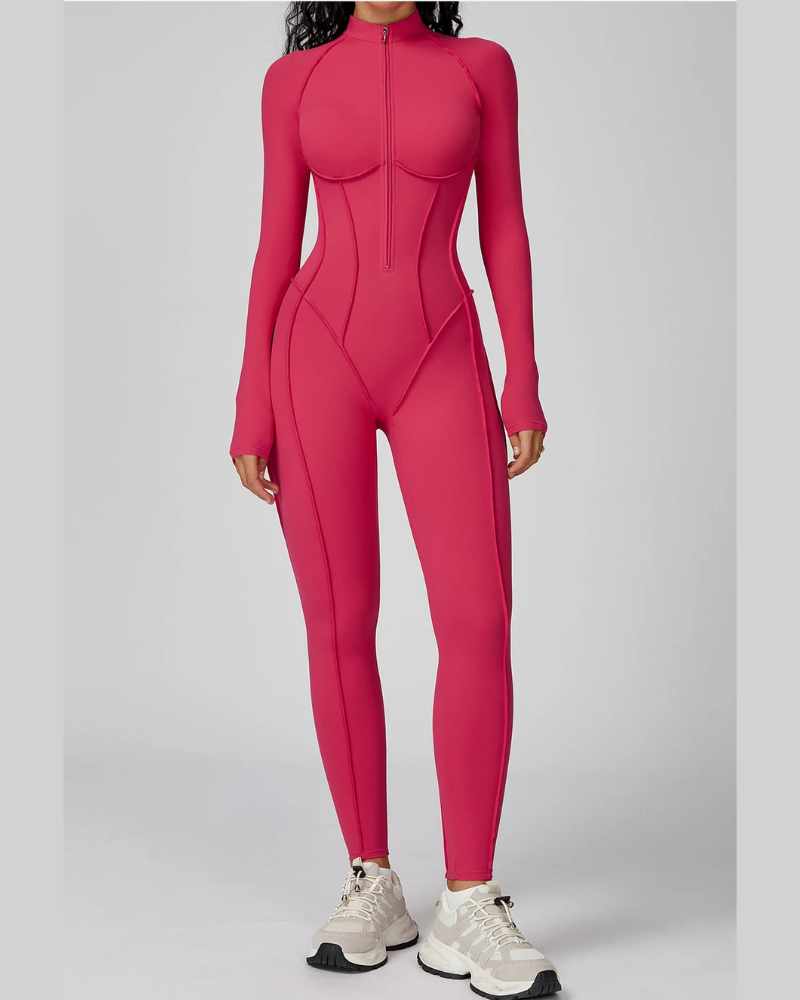 SculptZip™ Long Sleeve Yoga Bodysuit