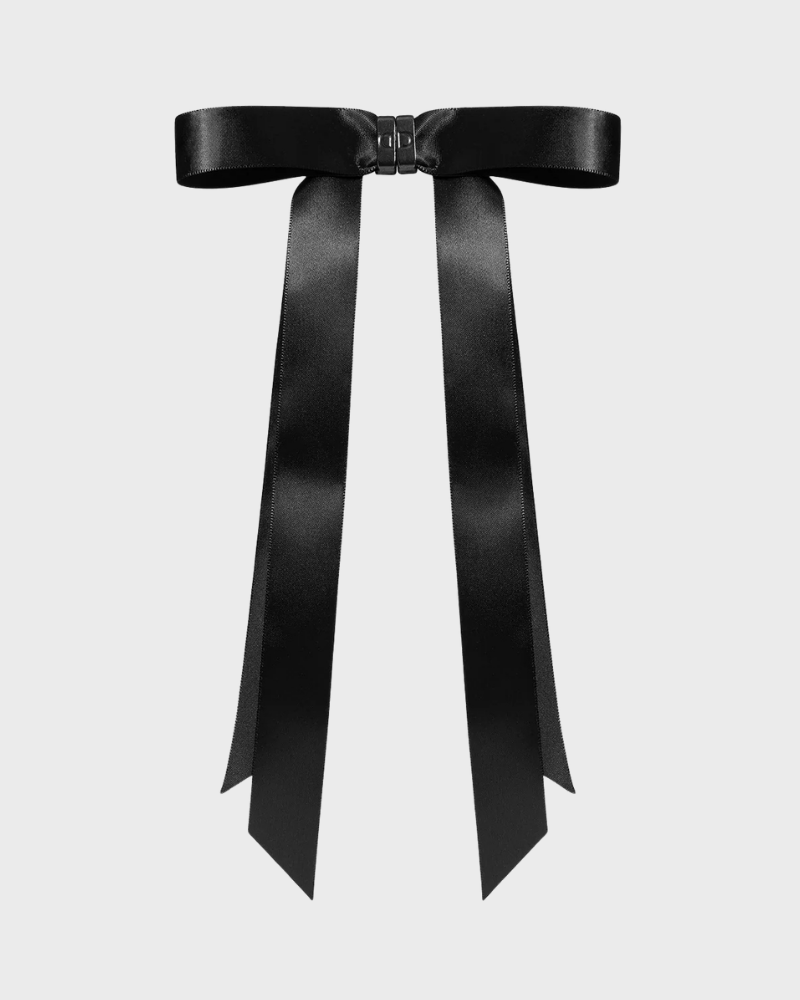 Veloura Black Magnetic Bow Clip