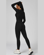 SculptZip™ Long Sleeve Yoga Bodysuit