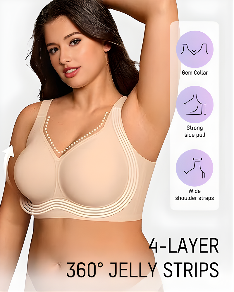 Soutien-gorge en gel sans armatures à couvrance totale – Effet lissant et confort