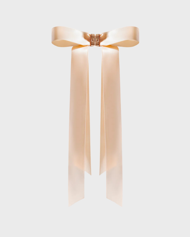 Veloura Champagne Magnetic Bow Clip
