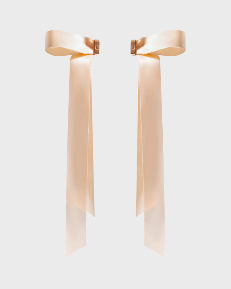 Veloura Champagne Magnetic Bow Clip