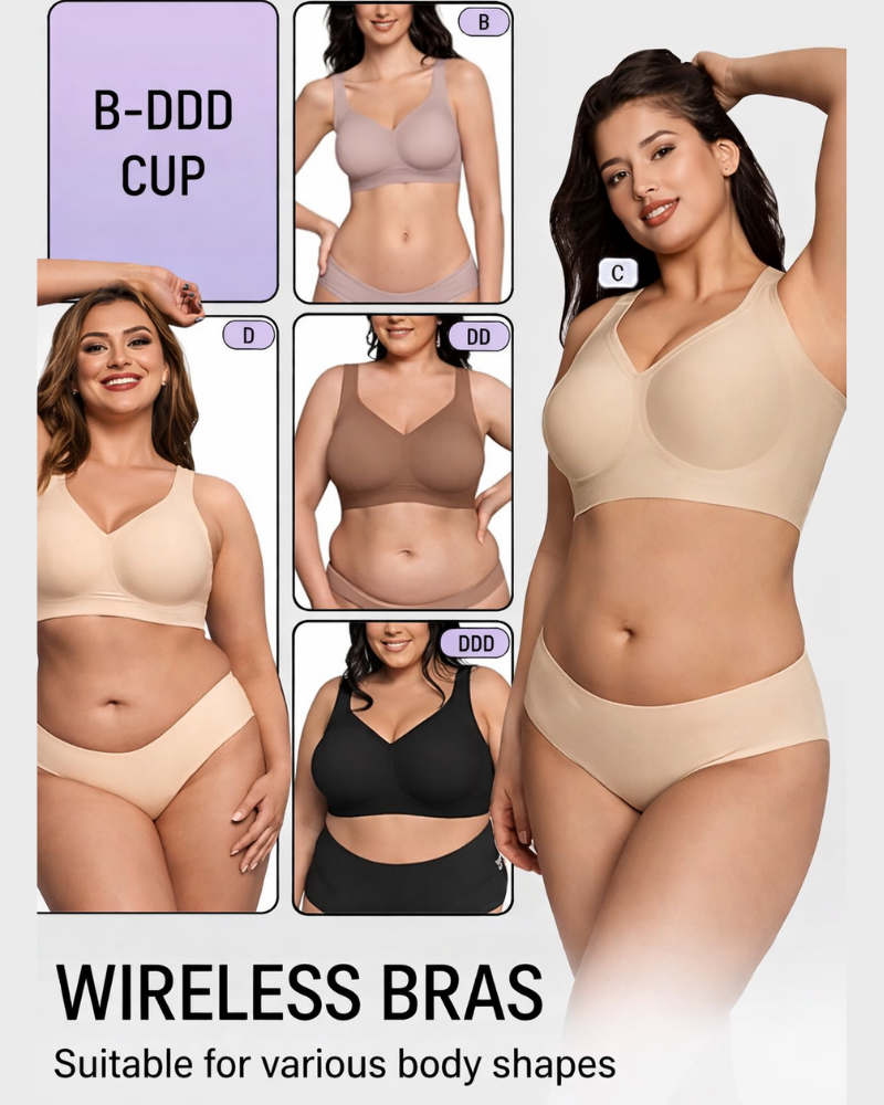 Soutien-gorge en gel sans armatures à couvrance totale – Effet lissant et confort