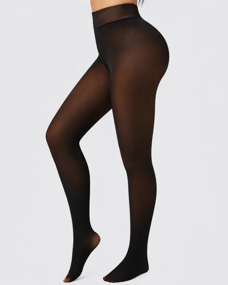 Collants doublés en polaire translucide