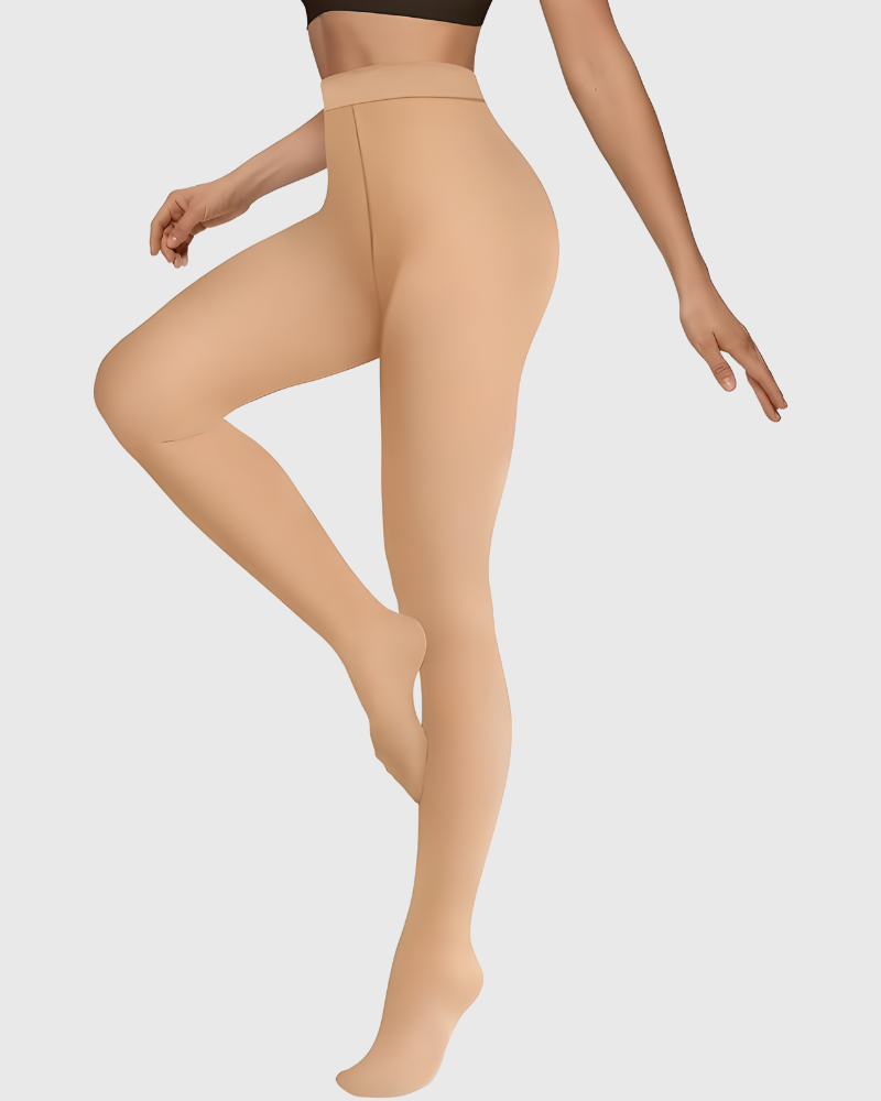 Collants doublés en polaire translucide